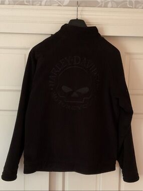 Harley-Davidson Black Embossed Skull Back Fleece